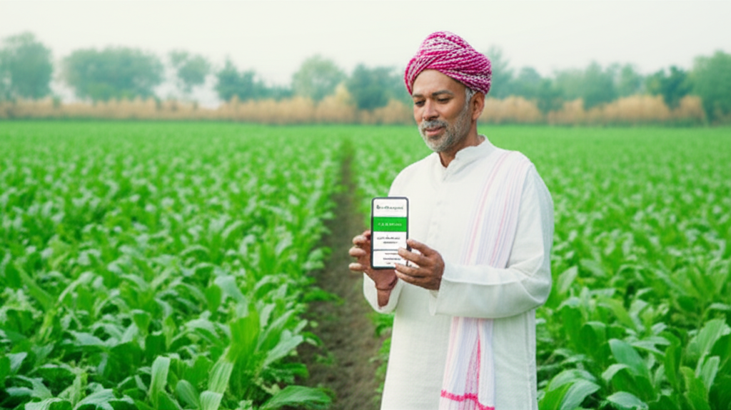 Farmer using BioBloom platform